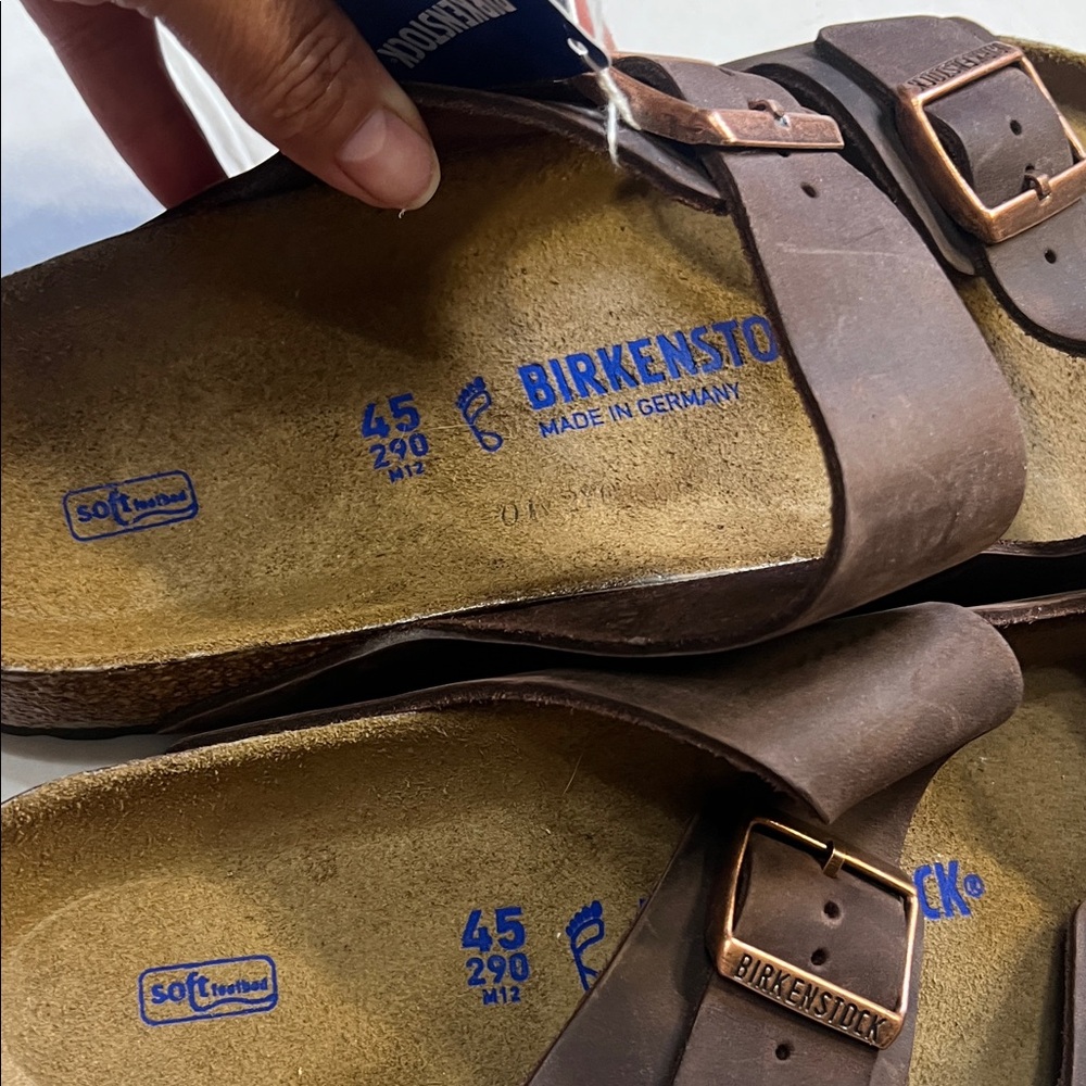 Birkenstock Dark Brown Leather Sandals - Picture 2 of 4
